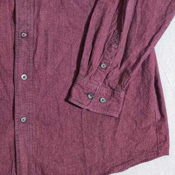 Harley-Davidson casual button down shirt men's L maroon embroidered brand name - Picture 11 of 15